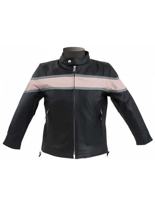 Adorn Me Moto Leather Jacket for Girls - Leatherkin