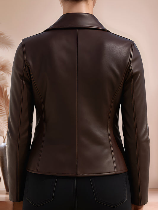 Aelara Drift Genuine Jackets Leather for Womens