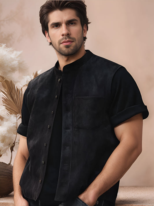 Gilet de moto en cuir suédé Arcadia Fit pour homme