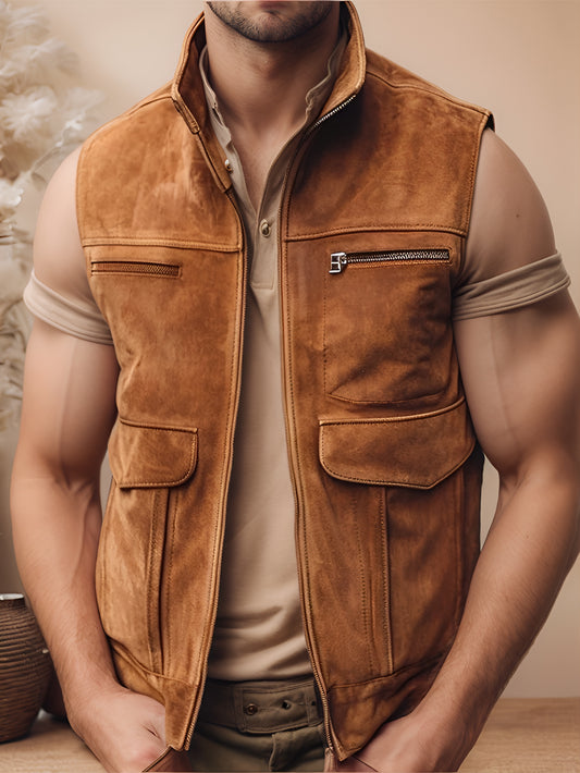 Gilet de moto en cuir suédé Arclight Hide pour hommes