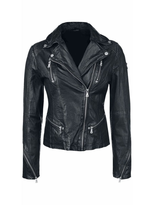 Asymmetric Splendor Leather Moto Jacket - Leatherkin
