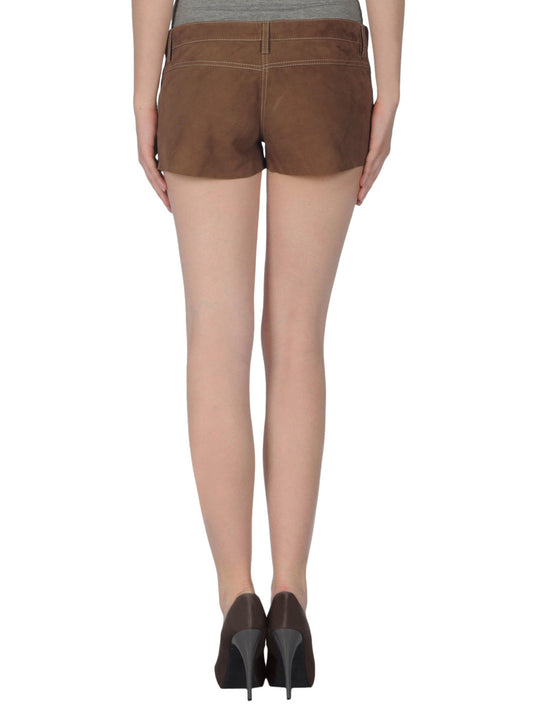 Audacious Suede Leather Shorts - Leatherkin