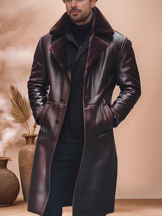 Aurana Drift Pure Leather Coat for Men