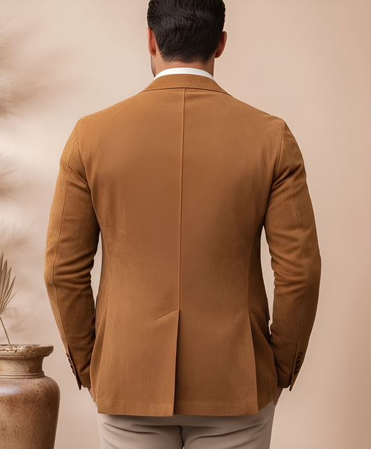 Axton Crest Suede Leather Blazer - Leatherkin