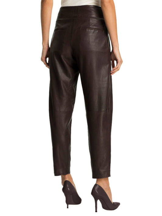 Baggy Tapered Leather Pants - Leatherkin