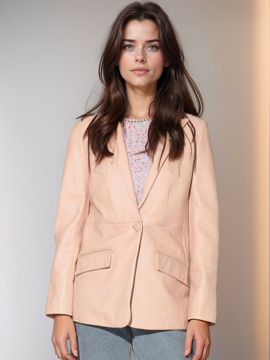 Blazer en cuir sur mesure Ballet Luxe pour femme