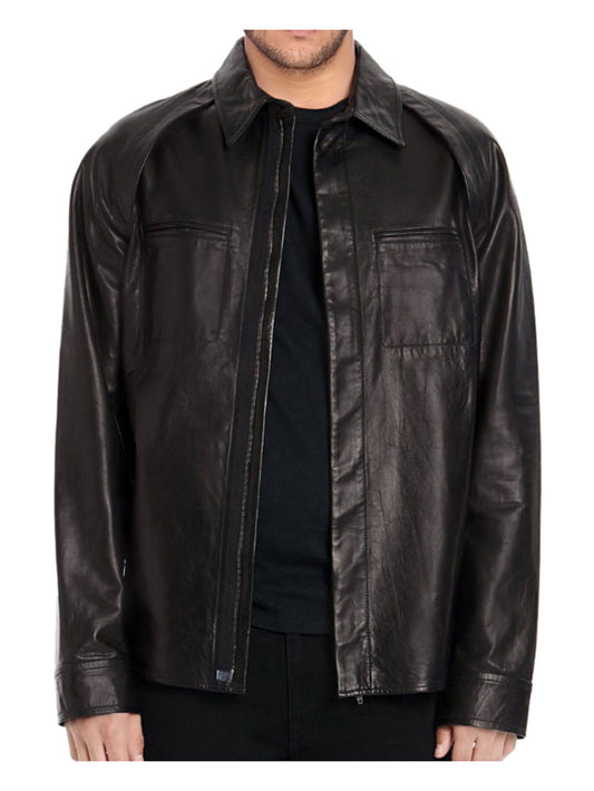 Business Style Genuine Leather Shirt for Men - Leatherkin