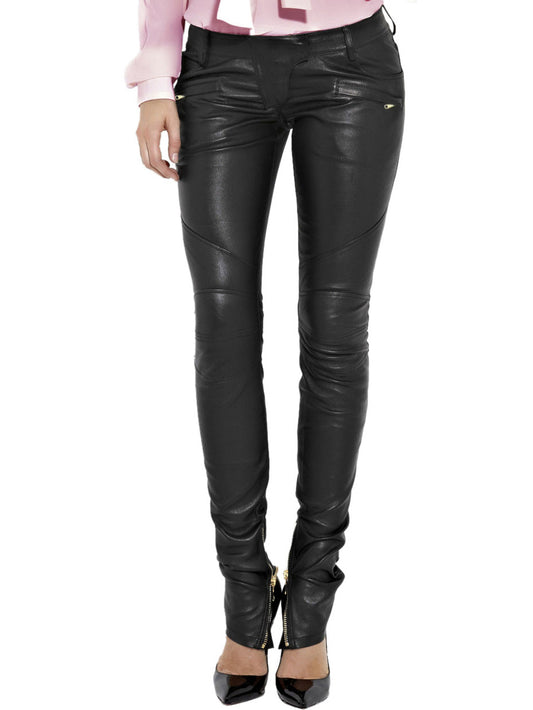 Pantalon en cuir noir doux comme du beurre