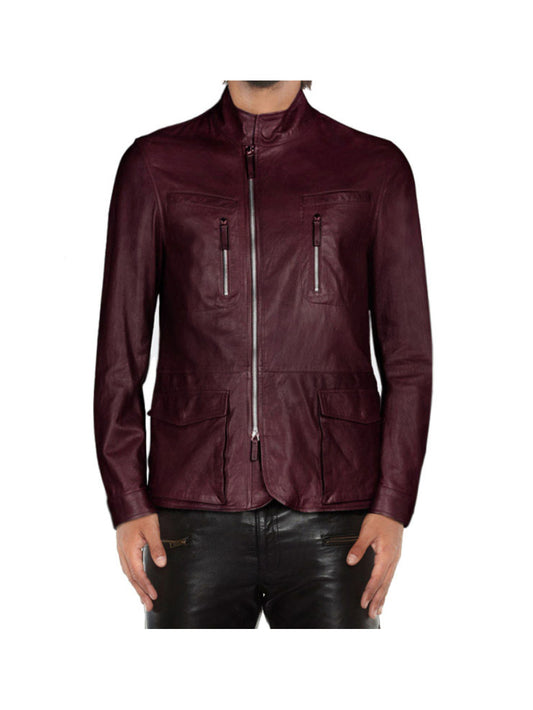 Classic Flap Pocket Leather Jacket - Leatherkin