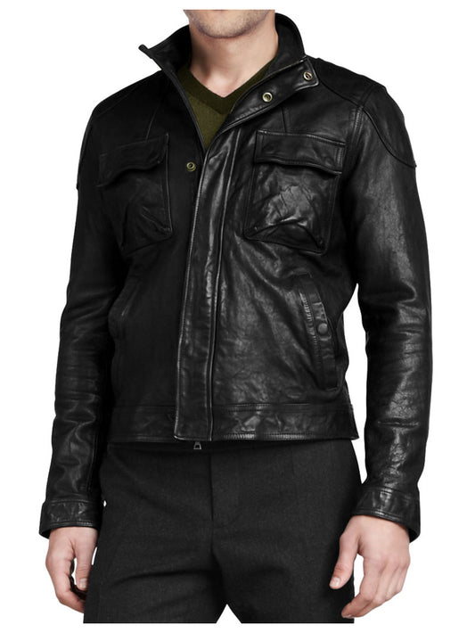 Classic Moto Style Genuine Leather Jacket for Men - Leatherkin
