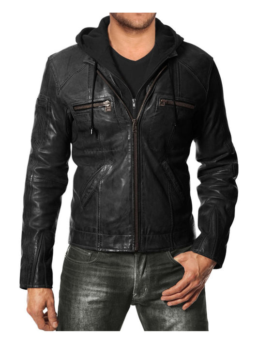 Classic Rider Rugged Leather Jacket - Leatherkin