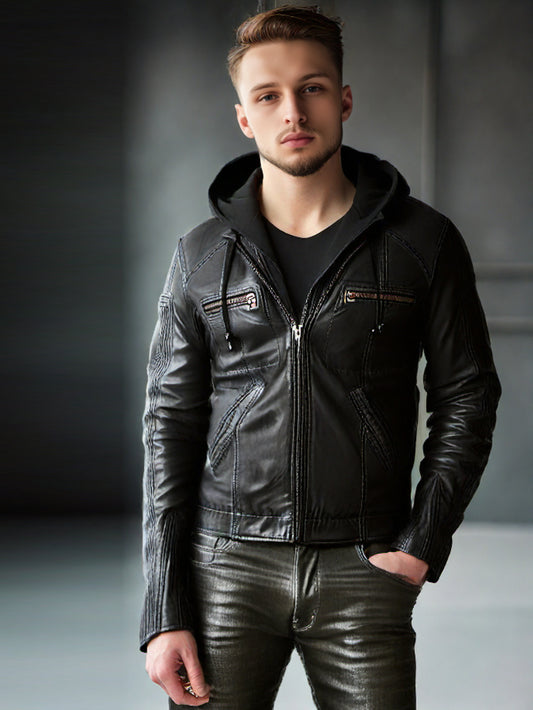 Veste en cuir robuste Classic Rider