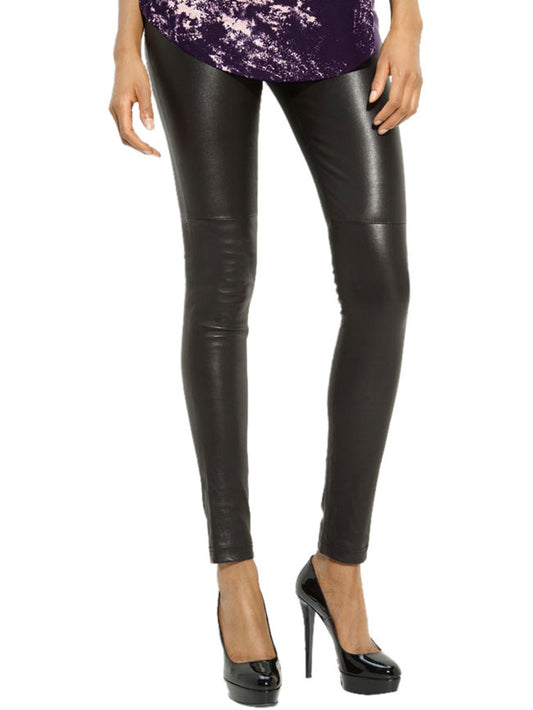 Pantalon en cuir moulant classique