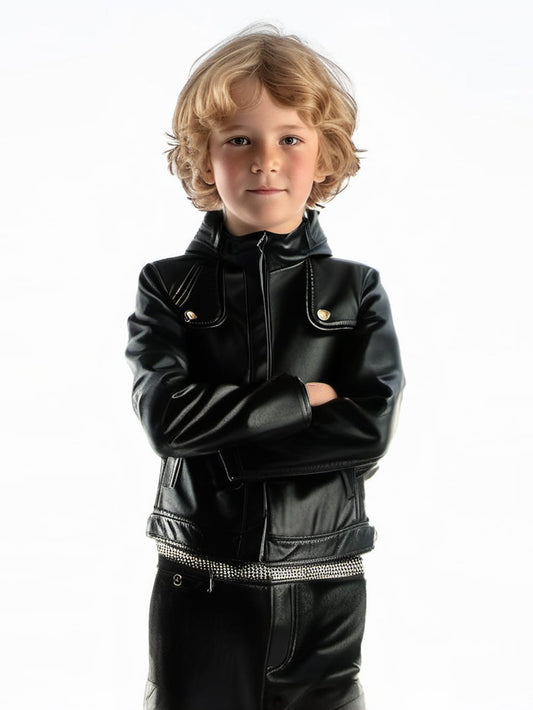 Veste en cuir Conceal Edge pour garçon