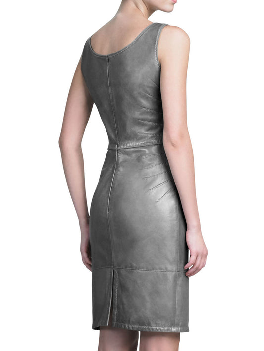 Contemporary Suede Svelte Leather Dress - Leatherkin