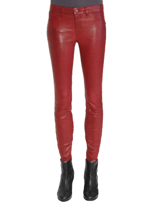 Pantalon en cuir rétro de style cowboy