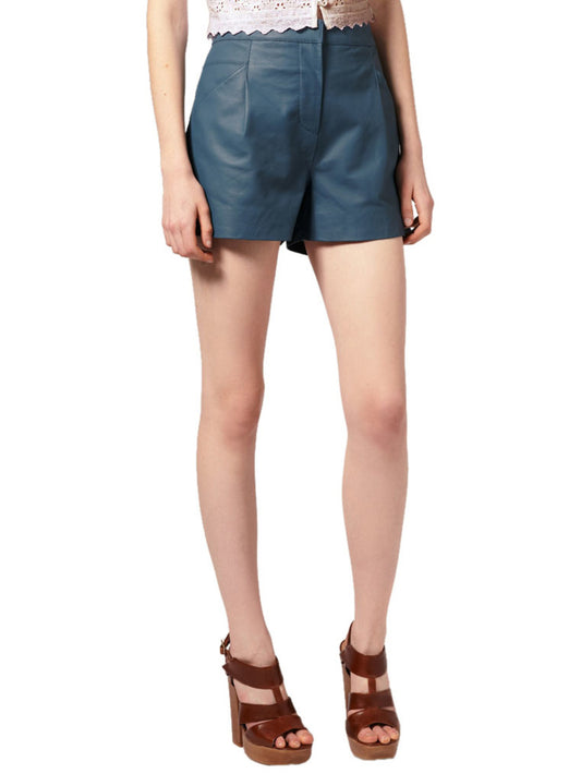 Short confortable en cuir suédé