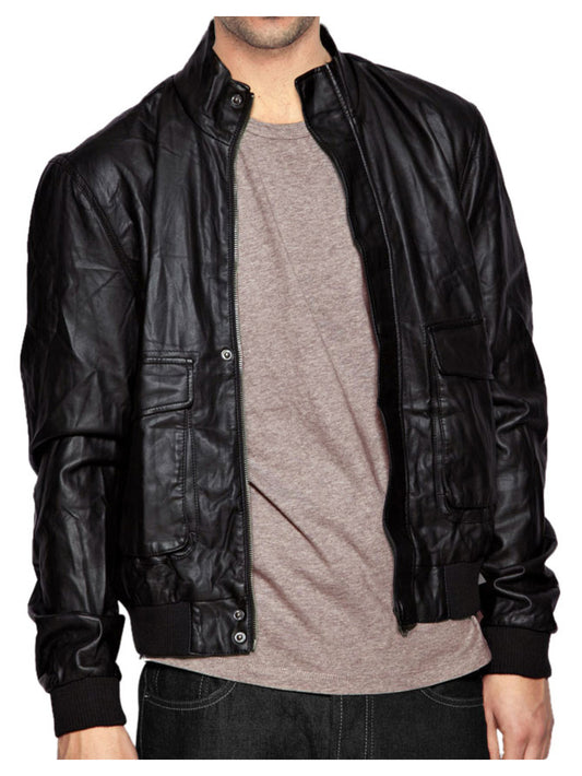 Crinkle Chic Leather Jacket - Leatherkin