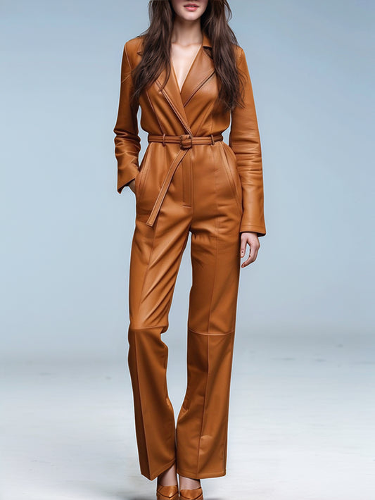 Cuir Ascend Vintage Leather Jumpsuit