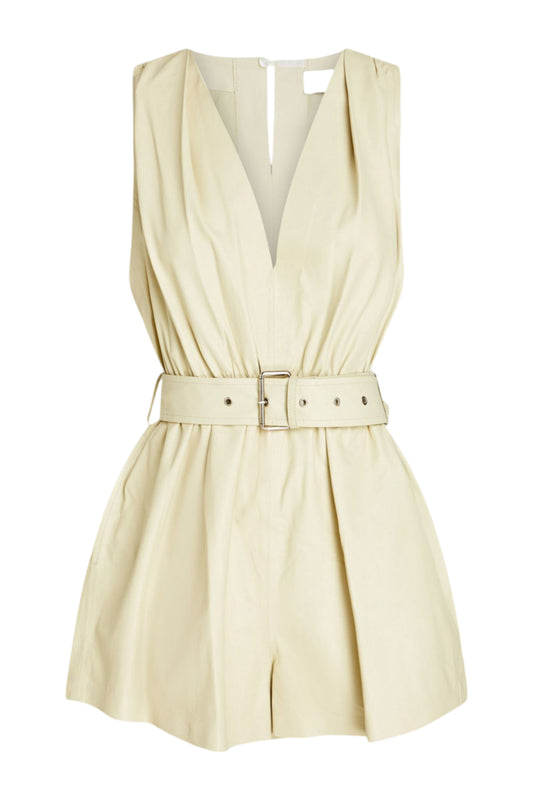 Dagger Essence Leather Playsuit - Leatherkin