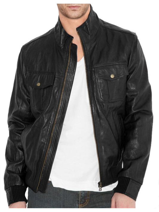 Daredevil Style Leather Bomber for Men - Leatherkin