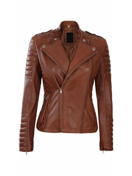 Dazzle Tough Leather Moto Jacket - Leatherkin