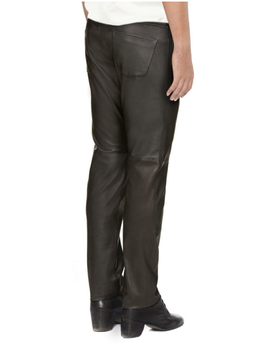 Designer Slim Fit Genuine Leather Trousers for Men - Leatherkin