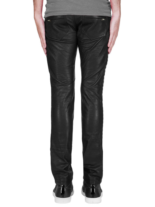 Diamond Skin-Fit Tailored Genuine Leather Pants for Men - Leatherkin