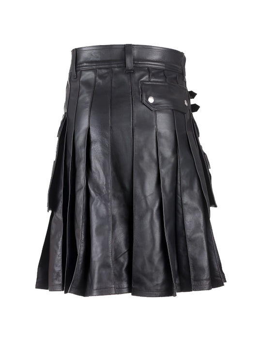 Elegant Classic Leather Kilt for Men - Leatherkin