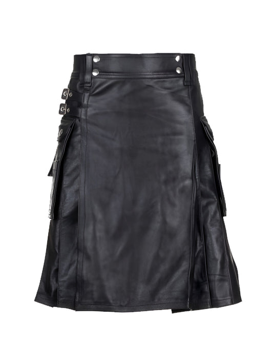 Elegant Classic Leather Kilt for Men