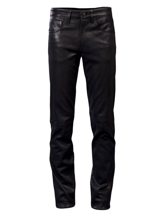 Pantalon en cuir véritable de style élégant pour homme
