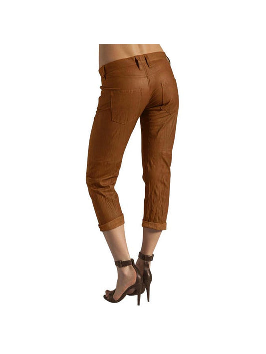 Eternal Smoke Leather Capri for Women - Leatherkin