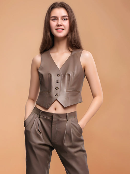 Heritage Glow Leather Vest - Leatherkin