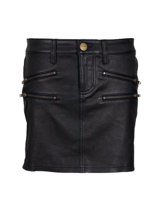 Mini-jupe en cuir tendance et tendance