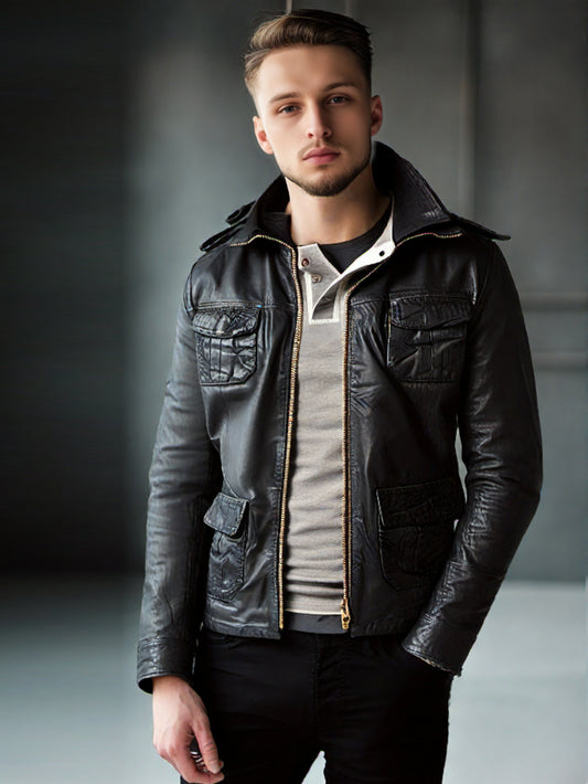Veste en cuir au design emblématique