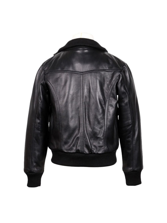 Knit Fusion Leather Jacket for Boys