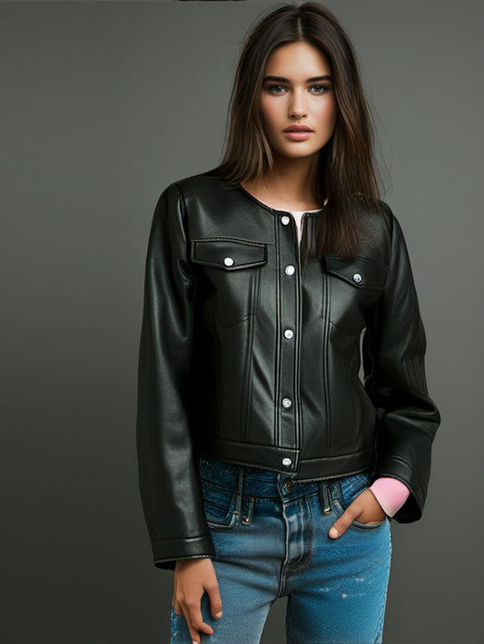 Veste de moto courte et animée