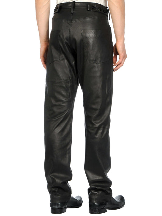 Loose-Fit Relaxed Genuine Leather Pants for Men - Leatherkin