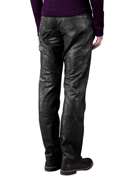Low Cut Trendy Genuine Leather Pants for Men - Leatherkin