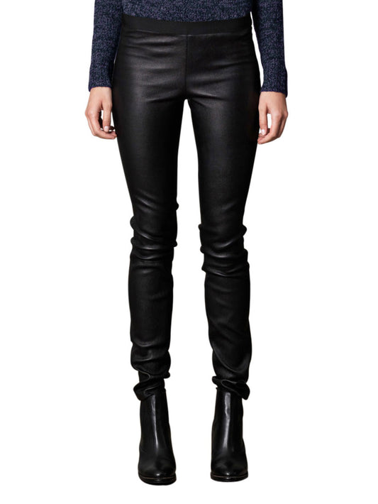 Pantalon slim en cuir merveilleux