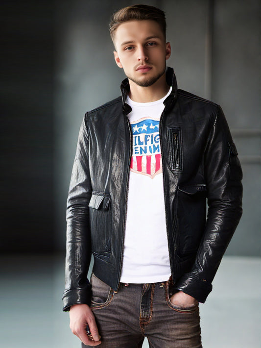 Veste en cuir Modern Touch