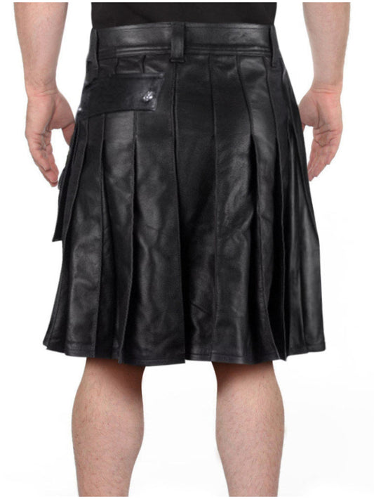 Modern Wrap Leather Kilt for Men - Leatherkin