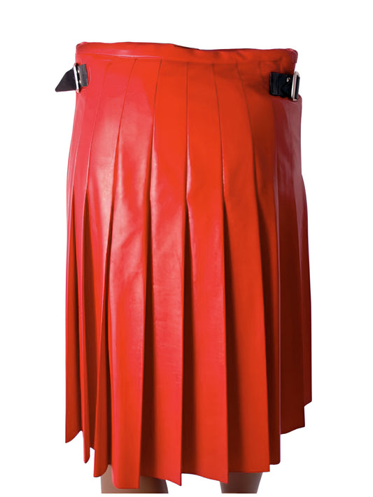 Multiple Pleats Voguish Leather Kilt for Men - Leatherkin