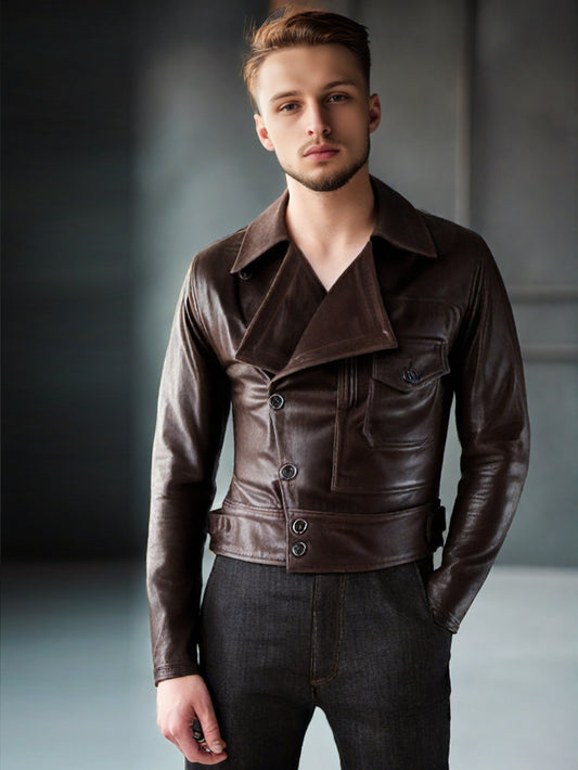 Veste en cuir Napoléon Luxe
