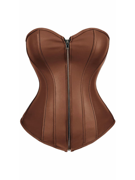 Over-Bust Elegance Leather Corset for Women - Leatherkin