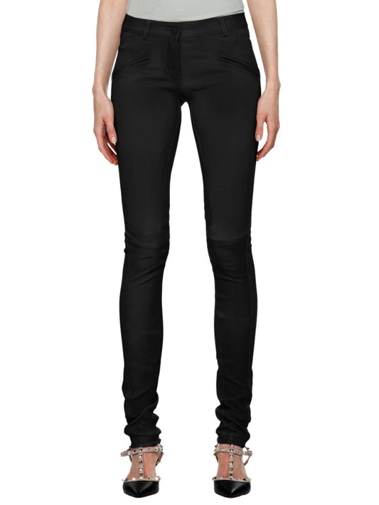 Flickenhafte trendige Lederhose