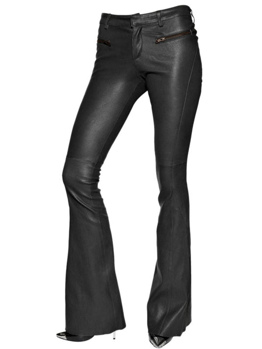 Retro Bootcut Lederhose