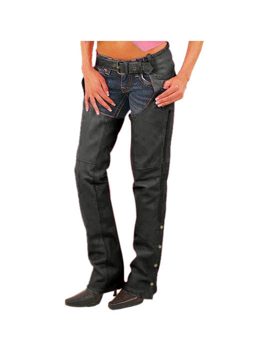 Retro Chic Leather Chaps for Women - Leatherkin