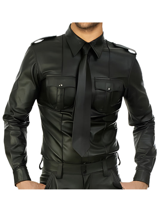 Sexy and Stylish Genuine Leather Shirt for Men - Leatherkin