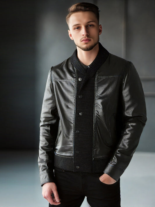 Veste en cuir élégante et attrayante